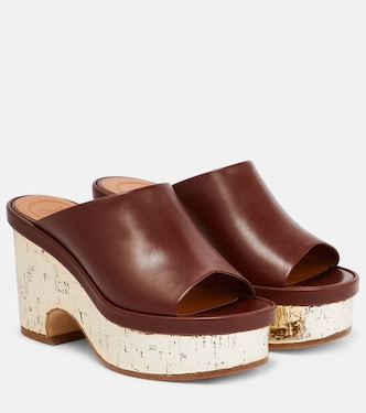 Mules Oli à plateforme en cuir | Chloé