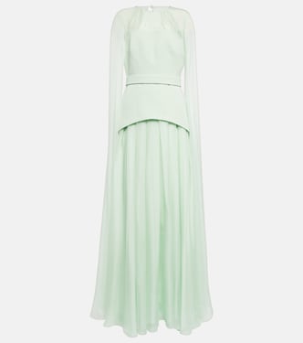 Robe longue Gloria crêpe de soie | Safiyaa