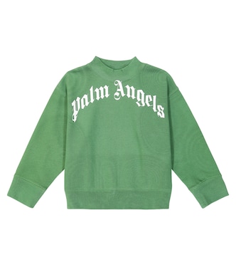 Felpa in jersey di cotone con logo | Palm Angels Kids