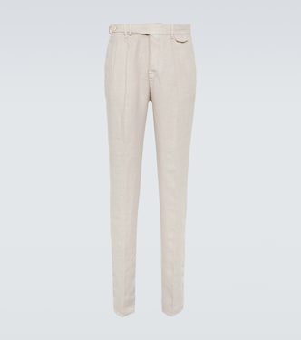 Pantalones slim de lino | Brunello Cucinelli
