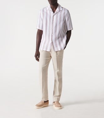 Pantalones slim de lino | Brunello Cucinelli
