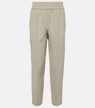 Pantaloni tapered in twill | Brunello Cucinelli