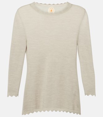 Top de lana virgen festoneado | Jardin des Orangers