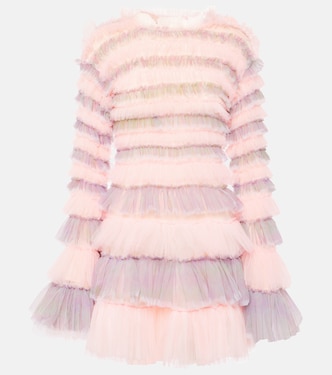 Shirred tulle minidress | Susan Fang