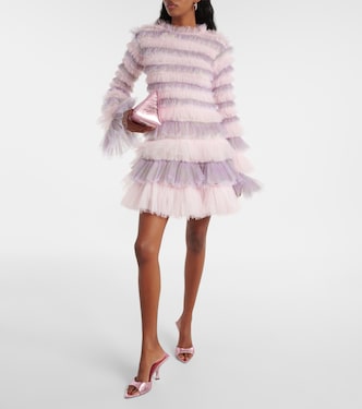 Shirred tulle minidress | Susan Fang