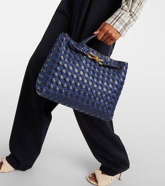 Borsa Andiamo Medium in pelle e denim | Bottega Veneta