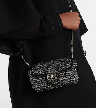 Sac GG Marmont Mini en tweed à ornements | Gucci