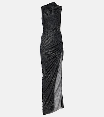 Abito lungo Svita in jersey con balze | Rick Owens