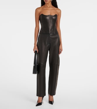 Top bustier en cuir | The Sei