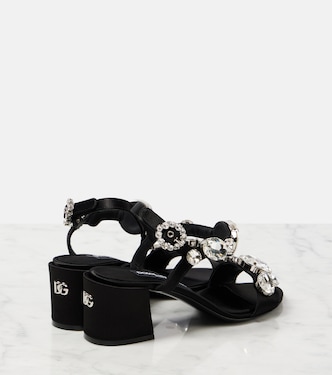 Sandales Keira 60 en satin à ornements | Dolce&Gabbana