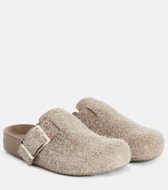 Ease Buckle brushed suede mules | Loewe