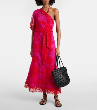One-Shoulder-Maxikleid aus Guipure-Spitze | Farm Rio
