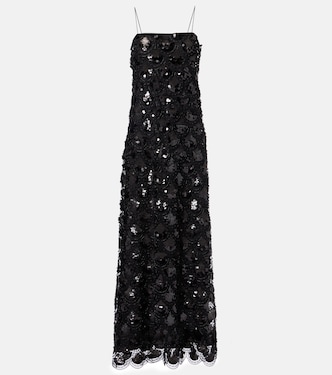 Sequined scalloped maxi dress | Rotate
