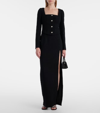 Giacca in twill di misto lana bouclé | Alessandra Rich