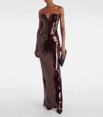 Azzurra sequined bustier gown | The New Arrivals Ilkyaz Ozel