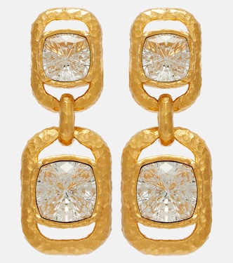 Crystal-embellished drop earrings | Oscar de la Renta