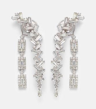 Boucles d'oreilles Y-Couture en or blanc 18 ct et diamants | Yeprem