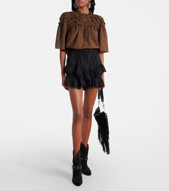 Ruffled cotton-blend top | Marant Etoile