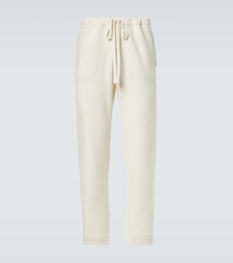 Cashmere straight pants with amethyst | God's True Cashmere