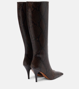 Eve snake-effect knee-high boots | Stella McCartney