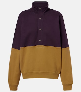 Colorblocked cotton fleece sweatshirt | Saint Laurent