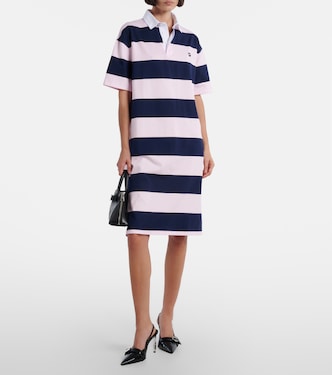 Striped cotton polo dress | Coperni