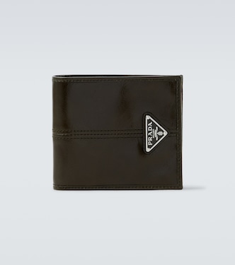 Leather bifold wallet | Prada