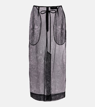 Bow-detail tulle midi skirt | Simone Rocha