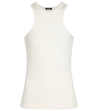 Tank top in maglia stretch a coste | Goldsign