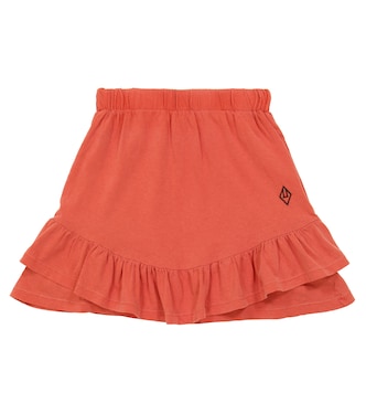 Logo ruffled cotton miniskirt | The Animals Observatory