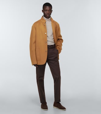 Pantalones chinos de gabardina de algodón y lana | Loro Piana