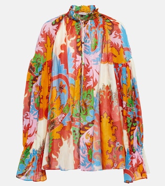 Blusa in cotone e seta con stampa | Etro