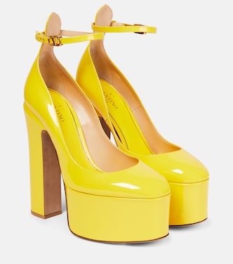 Tan-Go 155 patent leather platform pumps | Valentino Garavani