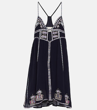 Vestido corto Bretty en mezcla de algodón bordado | Isabel Marant