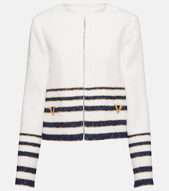 Chaqueta a rayas con VLogo | Valentino