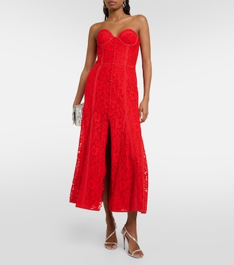 Midikleid Sharie aus Spitze | Costarellos