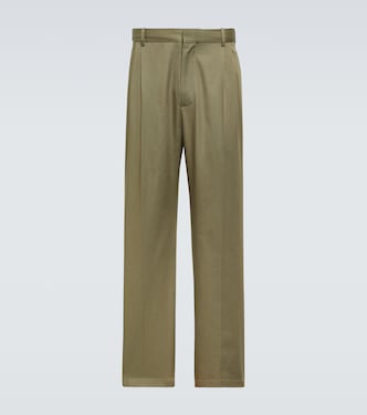 Pantalones anchos de algodón plisados | Loewe