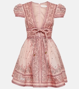 Matchmaker linen and silk minidress | Zimmermann