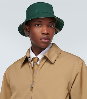 Sombrero de pescador reversible de sarga con Burberry Check | Burberry