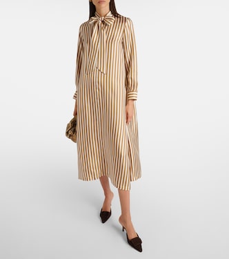 Vestido largo Faesite de sarga de seda | Max Mara
