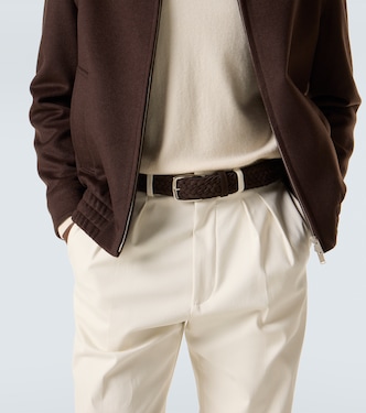 브레이디드 스웨이드 벨트 | Brioni