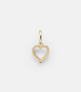 Boucle d'oreille unique Baby Charm Heart en or 18 ct et saphir | Marie Lichtenberg