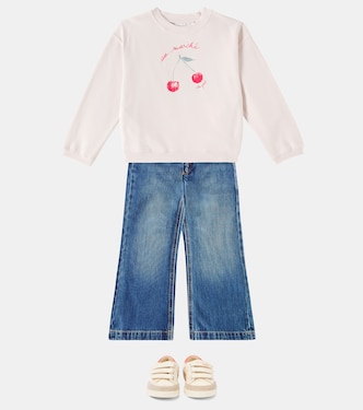Felpa Fleurette in cotone con stampa | Bonpoint