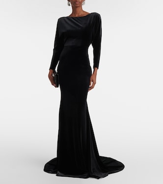 Open-back velvet gown | Alex Perry