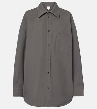 大廓形羊毛混纺衬衫 | Bottega Veneta