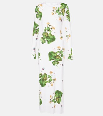 Floral jersey midi dress | Loewe