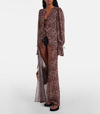 Leopard-print beach cover-up | Bananhot