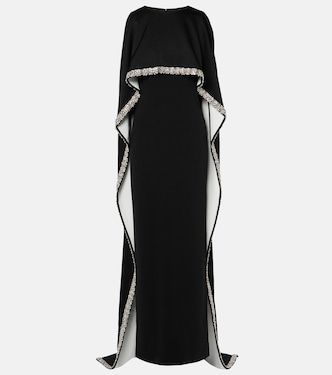 Abito lungo in crêpe di raso con cristalli | Roland Mouret