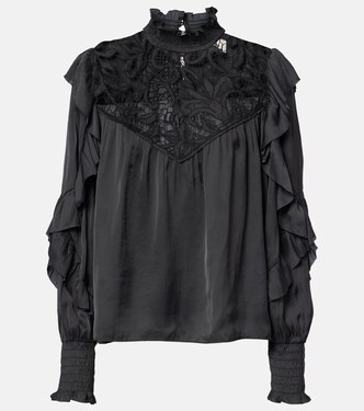 Blusa Seila rifinita in pizzo con volant | Isabel Marant