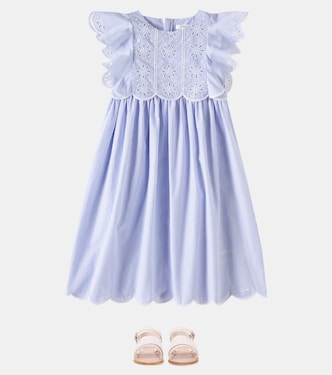 Vestido bordado a rayas | Chloé Kids